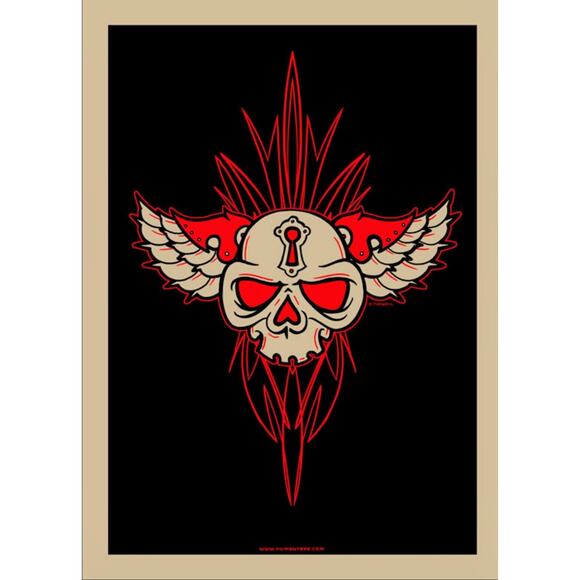 Jeral Tidwell Print Winged Skull Signed and Numbered Humantree - Picture 1 of 10